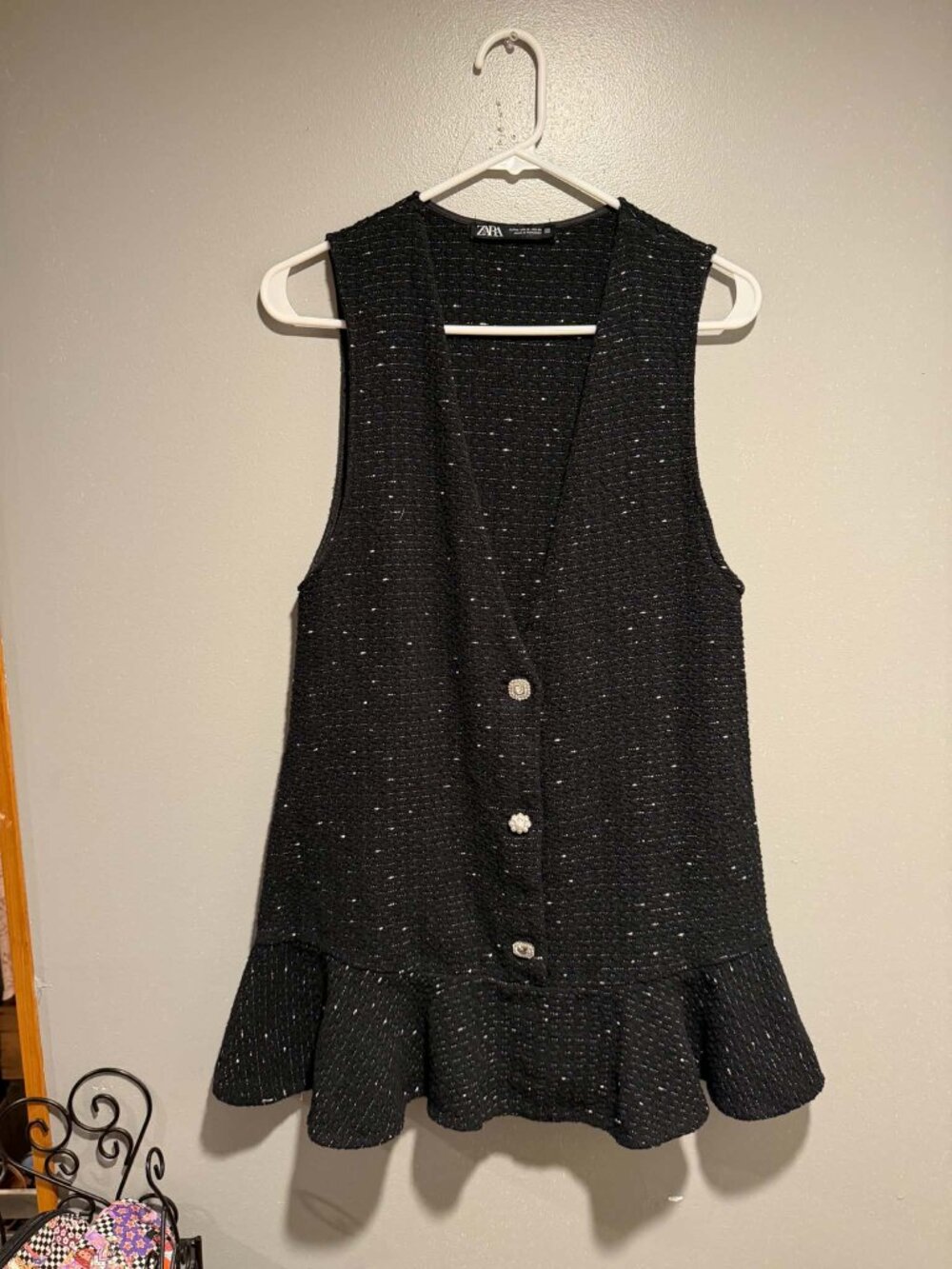 Zara Vest Style Blouse Size Medium